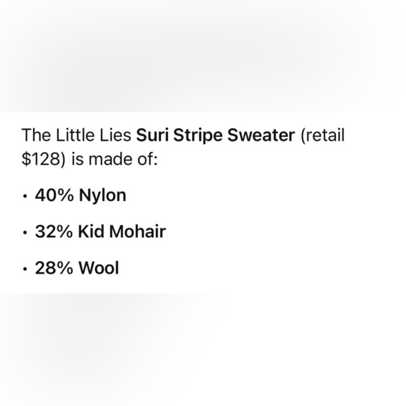 Little Lies Stripe Mock Neck Mohair Wool Blend Relaxed Fit Red Pink Sweater M - Picture 12 of 13